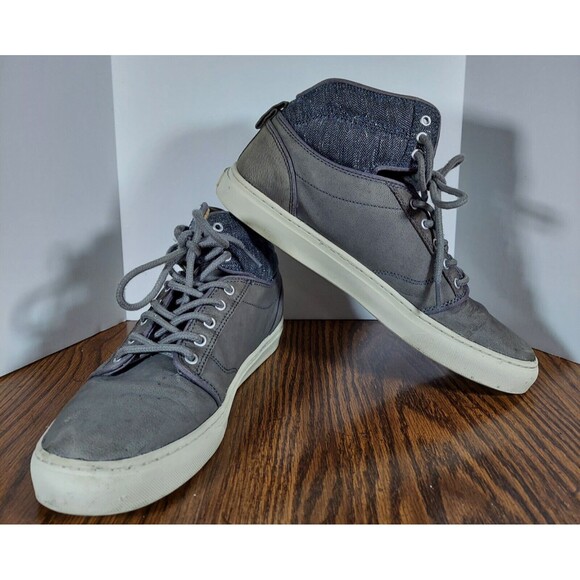 Vans Off The Wall Ultracush High Top 500383 Grey Leather Canvas Size 11 - Picture 5 of 7